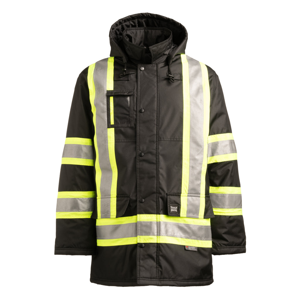 Safety Parka Hi-Vis Black